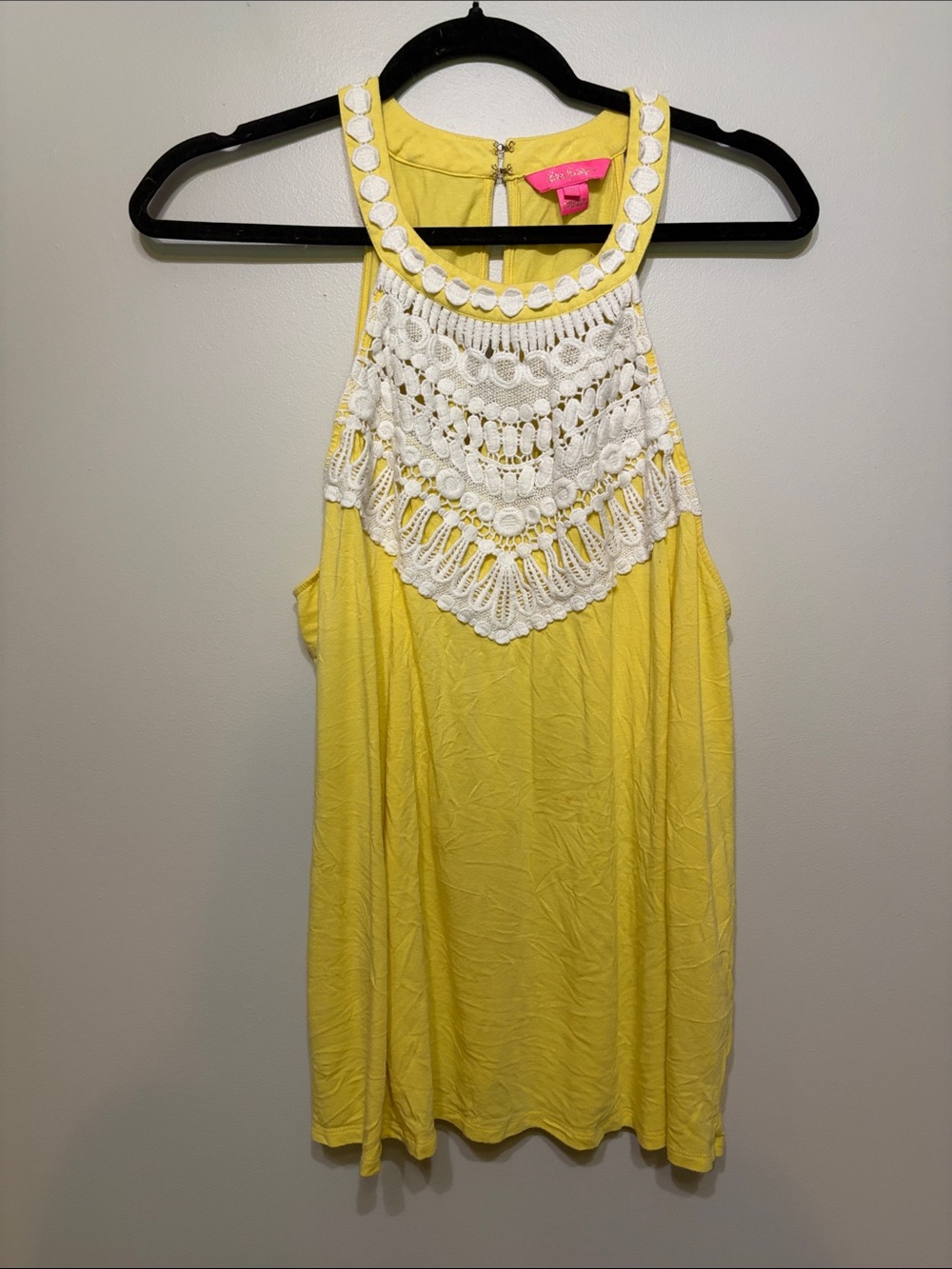 Lilly Pulitzer crochet halter tank, size XL
